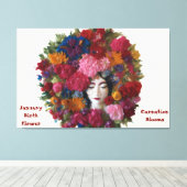 Anjer Bloemen Van Winter Grace: Het Canvas Van Jan (Insitu (Houten vloer))