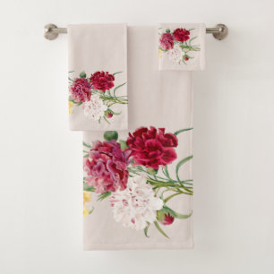  Anjer Bloemenillustratie Bad Handdoek