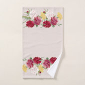  Anjer Bloemenillustratie Bad Handdoek (Handdoek)