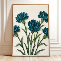 Anjer Bloemschikking Minimalistische Canvasprint