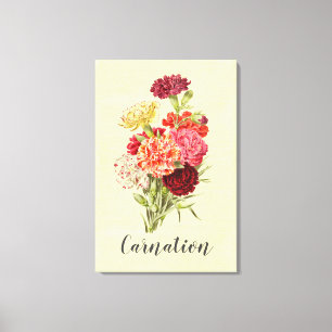 anjer Bouquet Canvas Afdruk