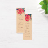  anjer bruiloft, souvenir bladwijzer-kaarten mini visitekaartjes (Bureau)