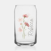  Anjer Januari Aangepaste Geboortebloem Blikvorm Glas (Achterkant)