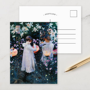 Anjer, Lelie, Lelie, Roos   John Singer Sargent Briefkaart