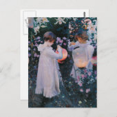 Anjer Lily Lily Roos John Singer Sargent Kunst Briefkaart (Voorkant / Achterkant)