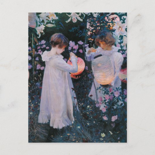 Anjer Lily Lily Roos John Singer Sargent Kunst Briefkaart (Voorkant)