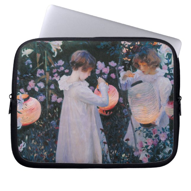 Anjer Lily Lily Roos John Singer Sargent Kunst Laptop Sleeve (Voorkant)