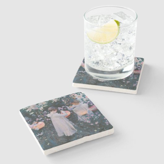 Anjer Lily Lily Roos John Singer Sargent Kunst Stenen Onderzetter (Zijkant)