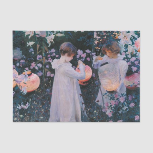 Anjer Lily Lily Roos John Singer Sargent Kunst Tissuepapier (Voorkant)