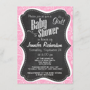 Anjer Roze Paisley; Krijtbord look Kaart