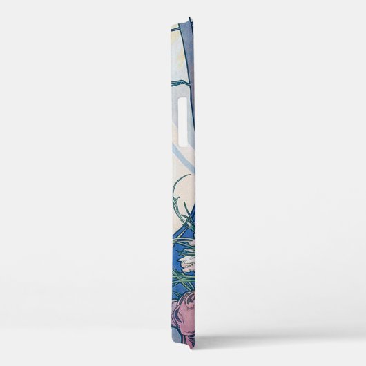Anjer (vier bloemen), Alphonse Mucha Case-Mate iPhone Case (Achterkant / Rechts)