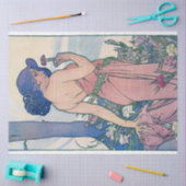 Anjer (vier bloemen), Alphonse Mucha Tissuepapier (Craft)