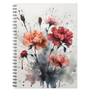 Anjer - Watercolor bloemen Notitieboek