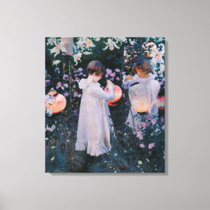 Anjers, Lily, Lily, Roos (John Singer Sargent) Canvas Afdruk