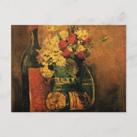 Anjers, Rozen en een fles door Vincent van Gogh Briefkaart (Voorkant)