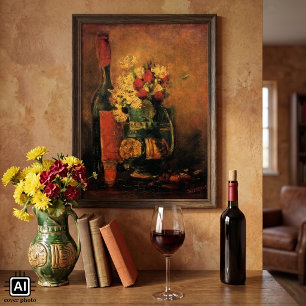 Anjers, Rozen en een Fles door Vincent van Gogh Poster