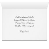 Anjers Zus en Man Paasfeest Kaart (Binenzijde Horizontaal (Onderkant))