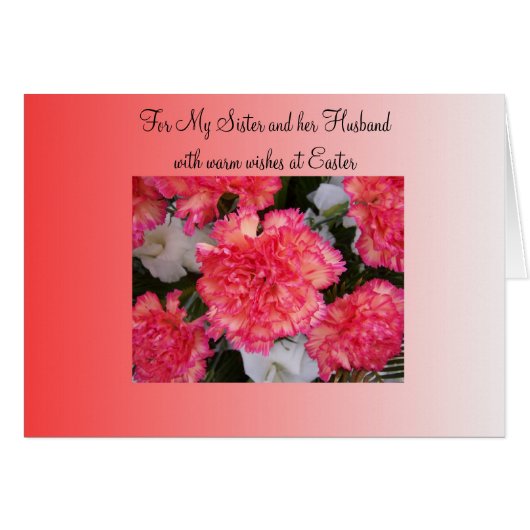 Anjers Zus en Man Paasfeest Kaart (Voorkant Horizontaal)