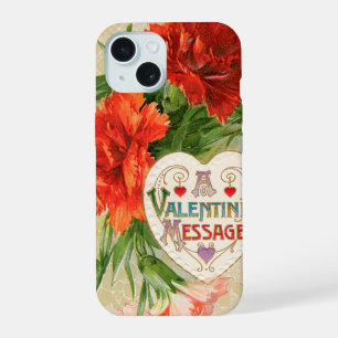 Anjersbloemen, Oude Valentijnsboodschap iPhone 15 Hoesje