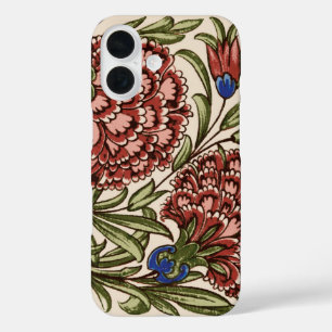 Anjertjes Tegels Antiek Rustiek De Morgan Kunst iPhone 16 Hoesje