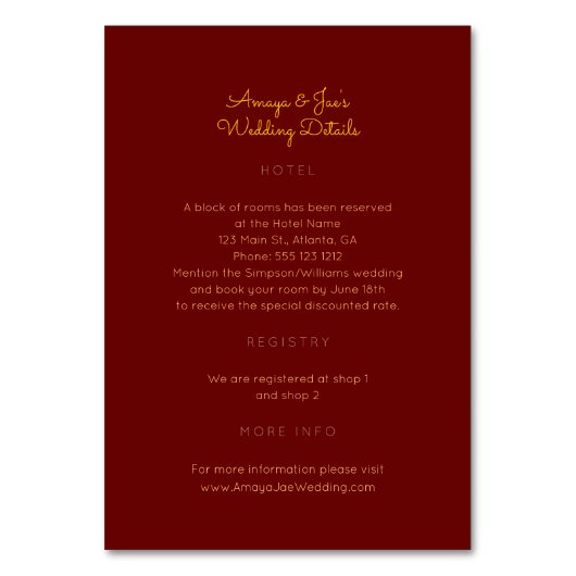 Ankara Mariage Africain Détails Carte d'insertion  (Par défaut)