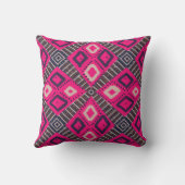 Ankara Pattern | Afrikaans geïnspireerd roze en gr Kussen (Achterkant)