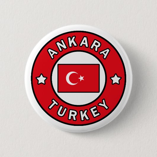 Ankara Turkey Ronde Button 5,7 Cm (Voorkant)