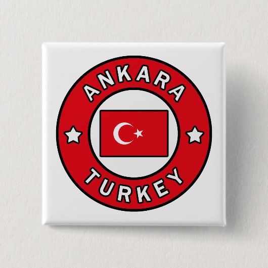 Ankara Turkey Vierkante Button 5,1 Cm (Voorkant)
