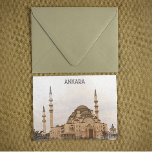  Ankara Turkije Kocatepe Moskee Uitzicht Briefkaart