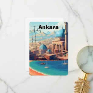 Ankara Turkije muurkunst - Turkije, Ankara print, Bedankkaart