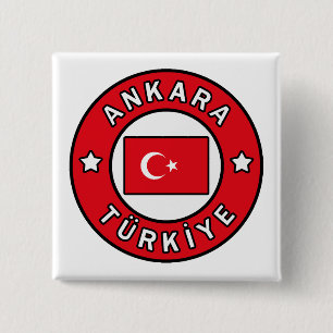 Ankara Türkiye Vierkante Button 5,1 Cm