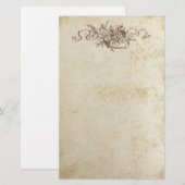Anker Antiek bevlekt Floral Stationery papier (Voorkant / Achterkant)