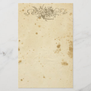 Anker Antiek bevlekte bloemen briefpapier