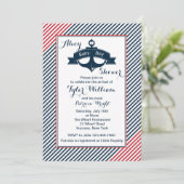 Anker Baby Boy Douche Uitnodiging (Staand voorkant)