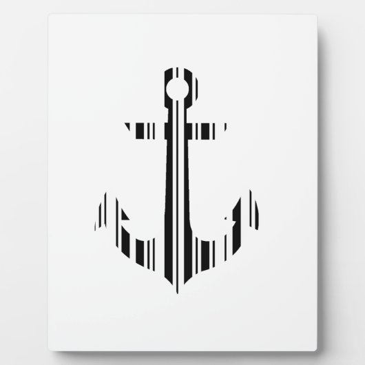 ANKER BAR CODE Boot Barcode Patroon Ontwerp Fotoplaat (Voorkant)