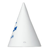 Anker Blauw Uw Bootnaam Custom Wit Feesthoedjes (Rechts)