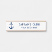  Anker Captain's Cabin Uw Bootnaam Goud Deurbordje (Voorkant)