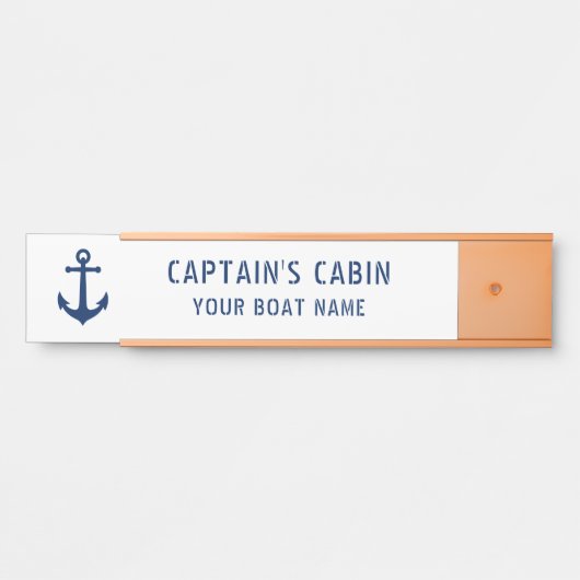  Anker Captain's Cabin Uw Bootnaam Goud Deurbordje (Voorkant)