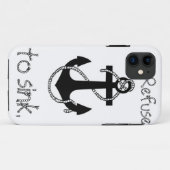 Anker Citaat Case-Mate iPhone Case (Achterkant (horizontaal))