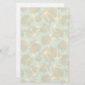 Anker en schalen in een stijlpatroon briefpapier (Voorkant / Achterkant)