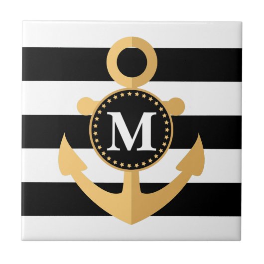 Anker en Stripes Tegeltje (Voorkant)