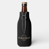 Anker en touw monogram flesjeskoeler (Fles Achterkant)