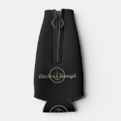 Anker en touw monogram flesjeskoeler (Achterkant)