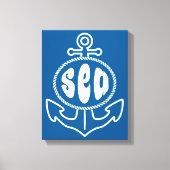 Anker en Zee Canvas Afdruk (Voorkant)