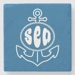 Anker en Zee Stenen Onderzetter