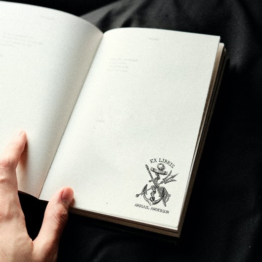  anker ex libris bibliotheek nautisch boek 	rubberstempel