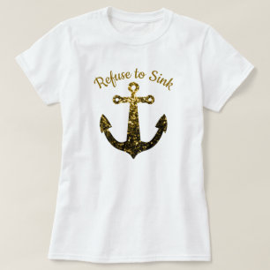 Anker Goud nepschittert Weigert te zinken T-shirt