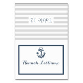 Anker Grijs en Navy Blue Nautische Zitplaatsen Kaa Kaart (Voorkant)