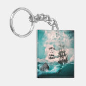 "Anker in het Storm Sleutelhanger (Voorkant Links)