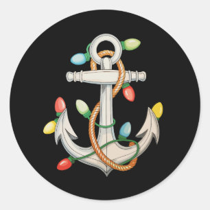 Anker Kerst Xmas Lichtjes Zeilvaart Cruise Boot Ronde Sticker